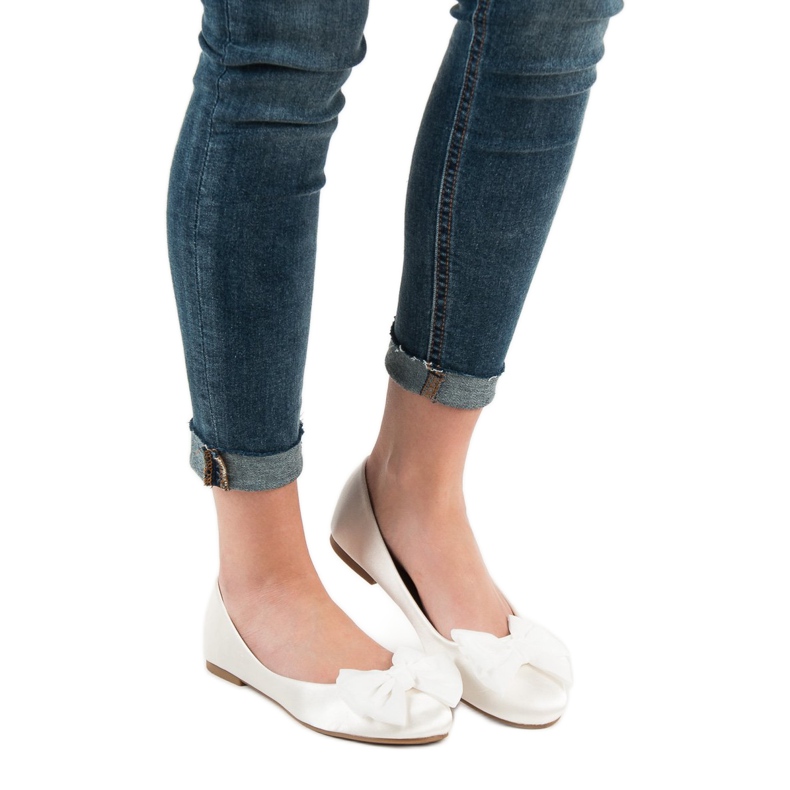 BELLAMILA Satin ballerinor vit 2