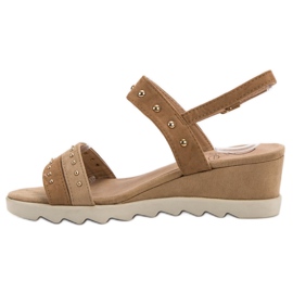 Kylie Sandaler med strass brun 2