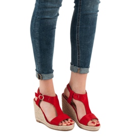 Anesia Paris Trendiga kilsandaler röd 2