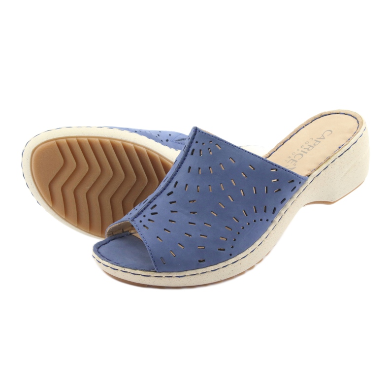 Dam tofflor kil Caprice 27351 jeans blå 5