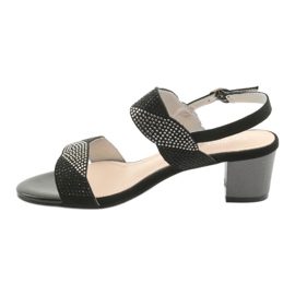 Sergio Leone Sandaler på SK795 Post Black With Zircons svart 2