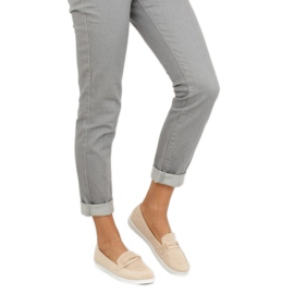 Dam beige loafers BJ600-E25 Aprikos 1