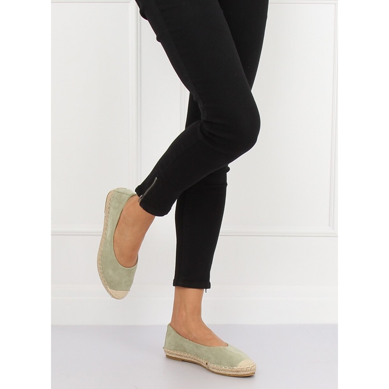 Grön ballerina espadrilles N-2980 L.GREEN 2