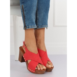 Sandaler ala röda träskor D-131 Röd 2