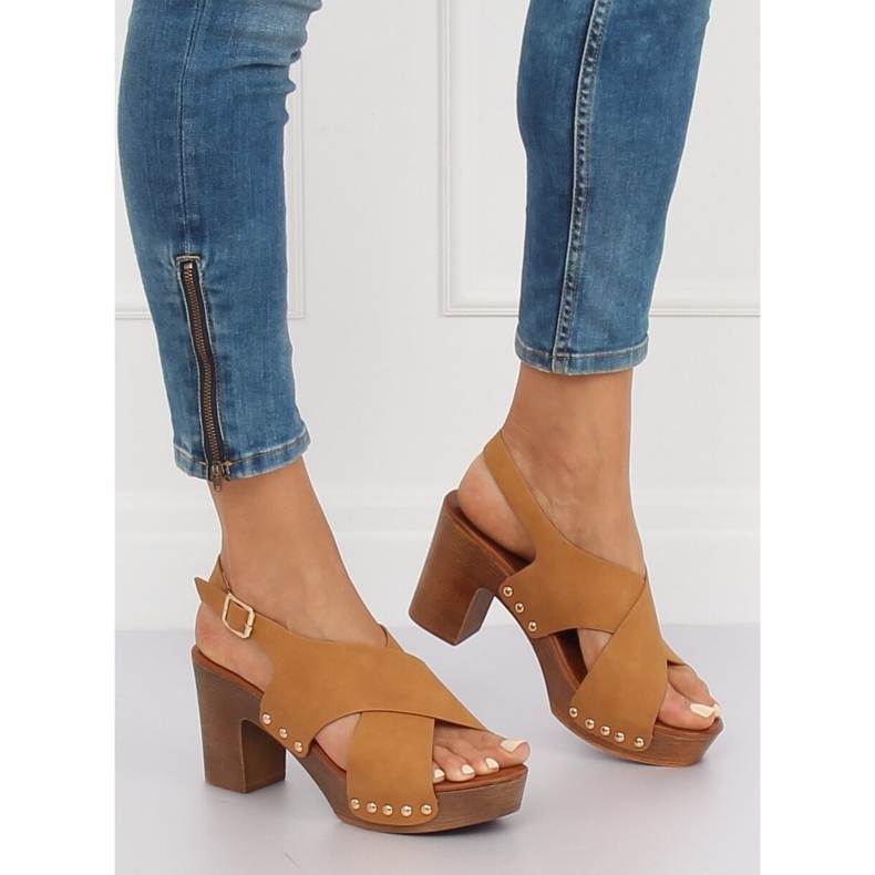 Sandaler ala Camel träskor D-131 Camel brun 2