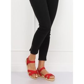 Röda damsandaler Y1521 Röd 2