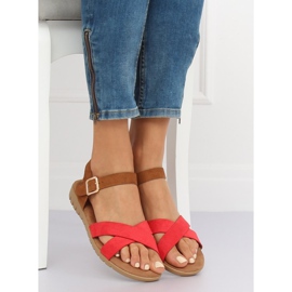 Röda damsandaler 999 Röd 1