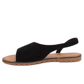 Svarta asymmetriska sandaler för kvinnor 982 Svart 1