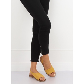 Gula asymmetriska damsandaler 982 Gul 2