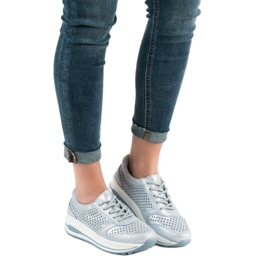 Filippo Läderbrokadskor blå 2