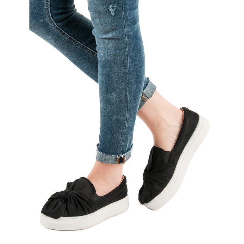 Mocka slipons med en VICES rosett svart 1