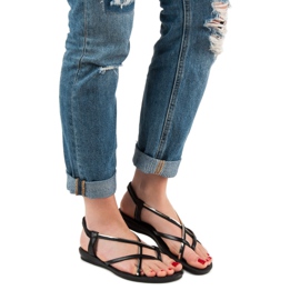 Camo Svarta slip-on sandaler 2