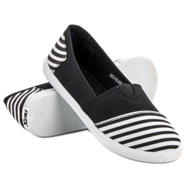 SHELOVET Slip On Light Sneakers vit svart 1