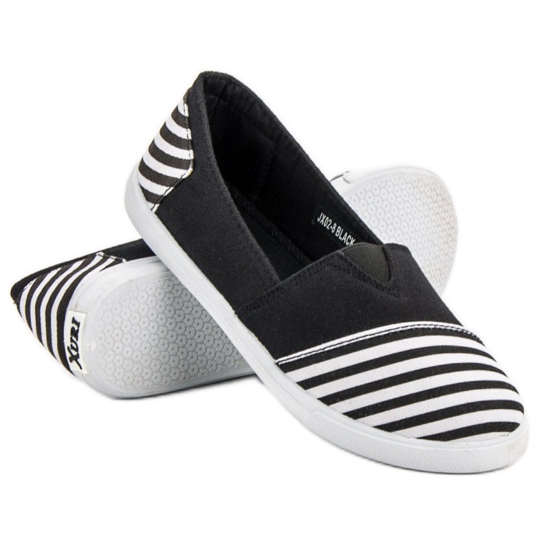 SHELOVET Slip On Light Sneakers vit svart 1