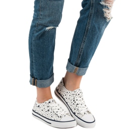 J. Star Beige sneakers med stjärnor vit svart 2