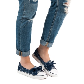 J. Star Marinblå låga sneakers 2