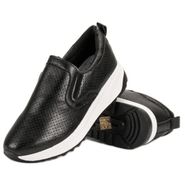 SHELOVET Svarta slip-on skor 1