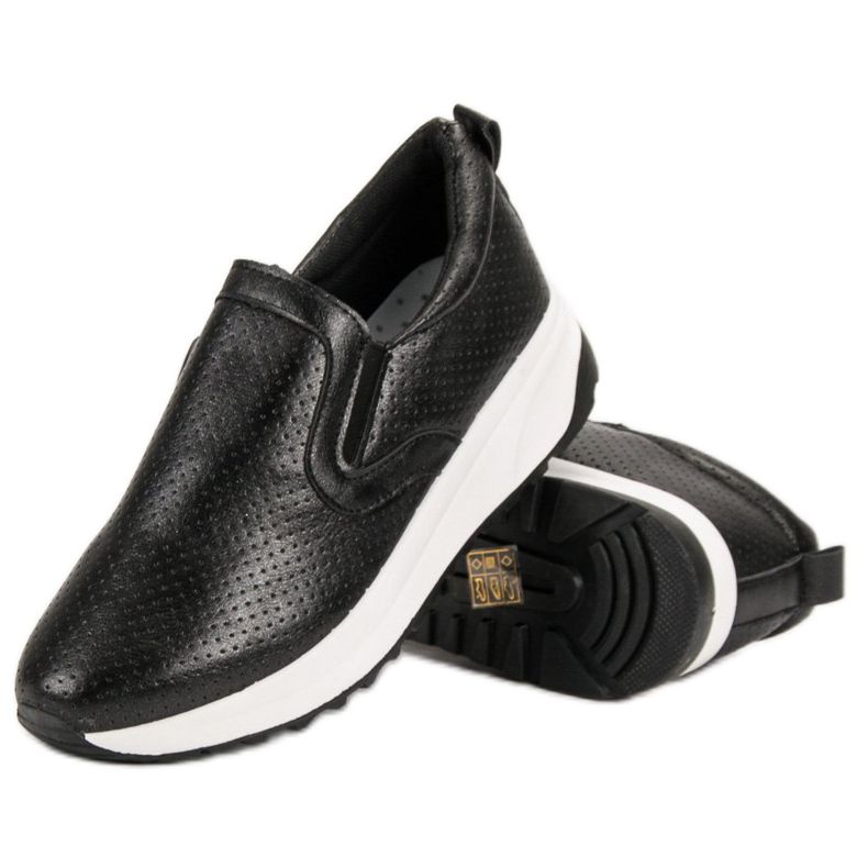 SHELOVET Svarta slip-on skor 1