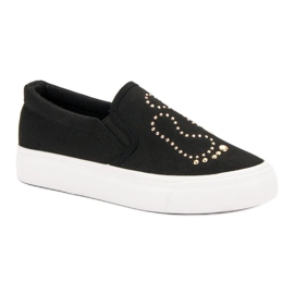 J. Star Slipons med strass svart 1