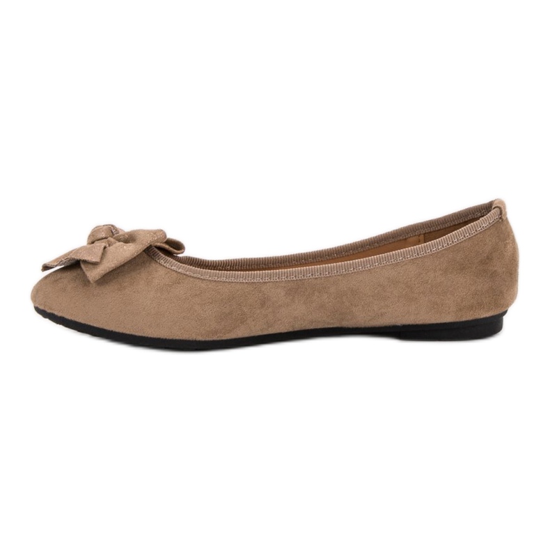 JESSY ROSS Ballerina med rosett brun 2