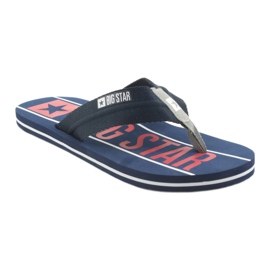 Big Star 174658 herr marinblå tofflor vit röd 1