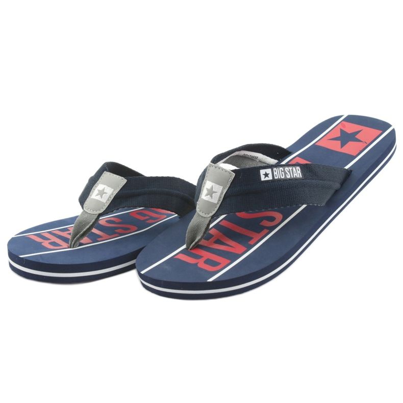 Big Star 174658 herr marinblå tofflor vit röd 3