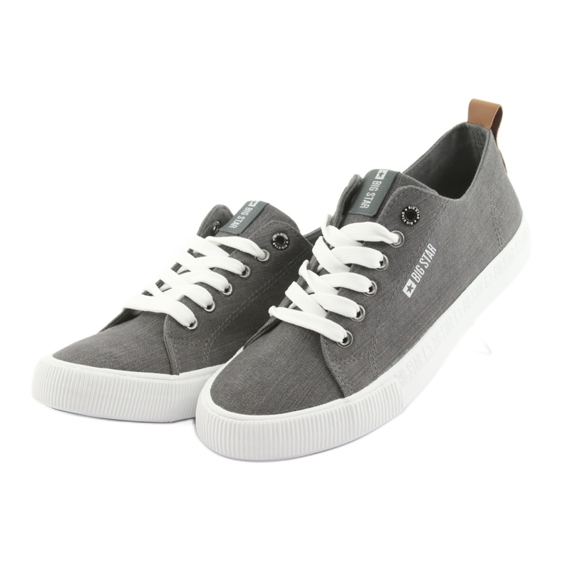Grey Big Star 174165 grå sneakers för män 3