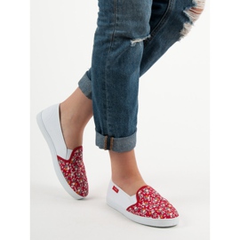 Lovery Casual Slipons vit röd 1