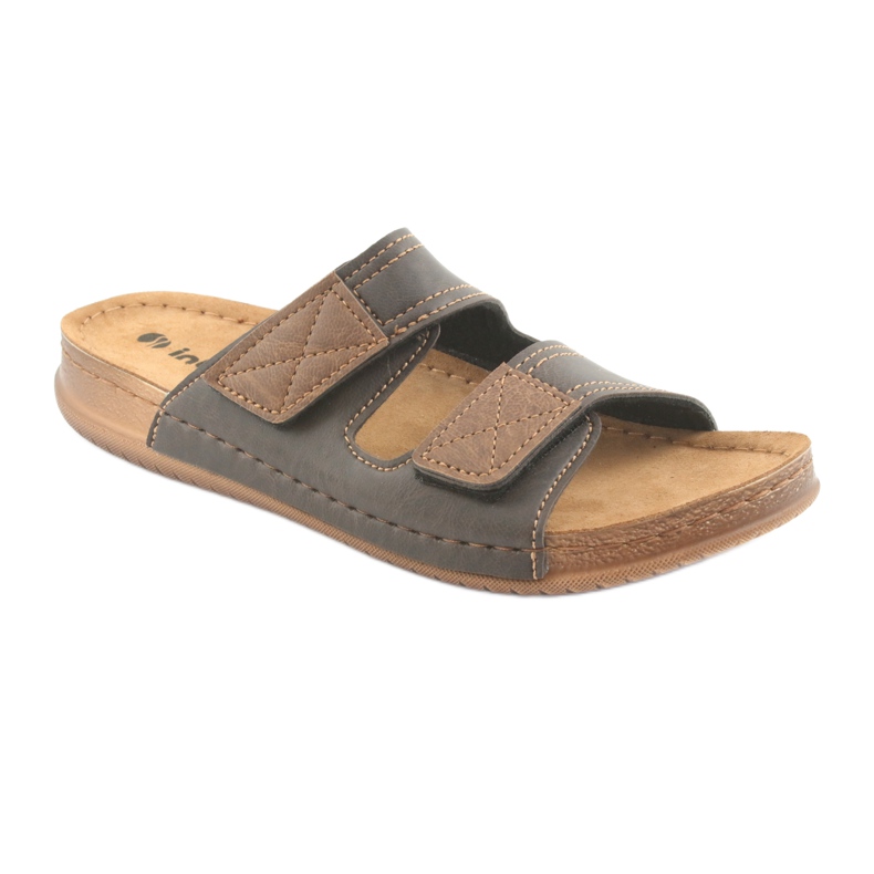 Inblu TH015 bruna tofflor för män 1