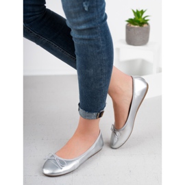 Renda Ballerina med rosett grå 2