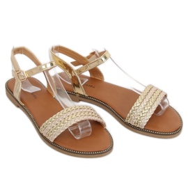 Guld damsandaler K-11 Guld gyllene 1