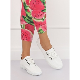 Kvinnors svartvita sneakers B111-17 VIT / SVART 2