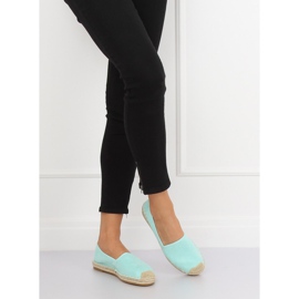 Mint espadriller för kvinnor 4855 LT.BLUE grön 1