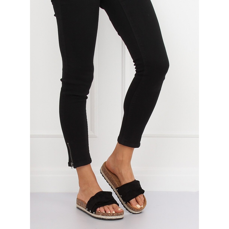 Svarta espadrilletofflor BJS-002 Svart 1