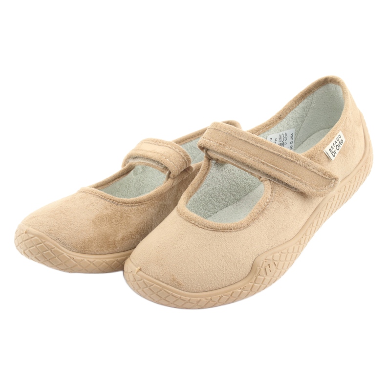 Dr.orto Befado Women's Ballerinas Pu-Yove 197D004 Beige Velcro Silber Insert 3