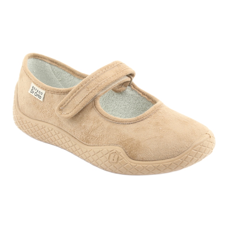 Dr.orto Befado Women's Ballerinas Pu-Yove 197D004 Beige Velcro Silber Insert 1