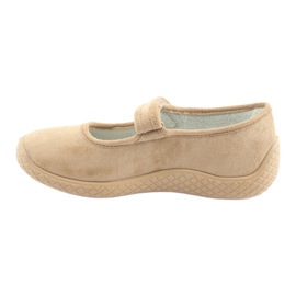 Dr.orto Befado Women's Ballerinas Pu-Yove 197D004 Beige Velcro Silber Insert 2