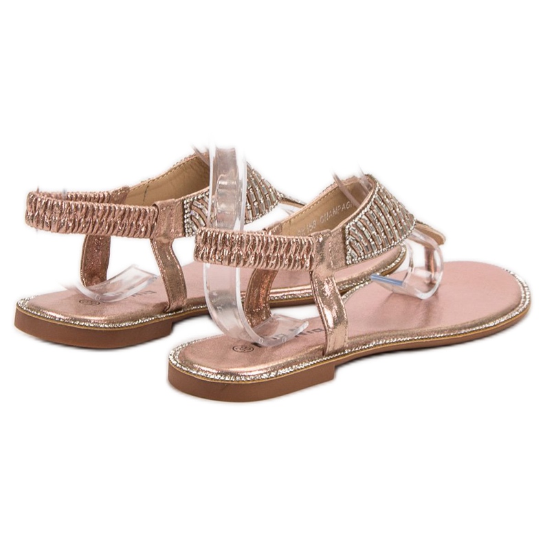 Nio Nio Slip-on sandaler med cubic zirconia rosa 1