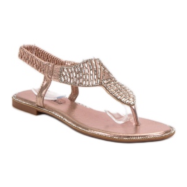 Nio Nio Slip-on sandaler med cubic zirconia rosa 2