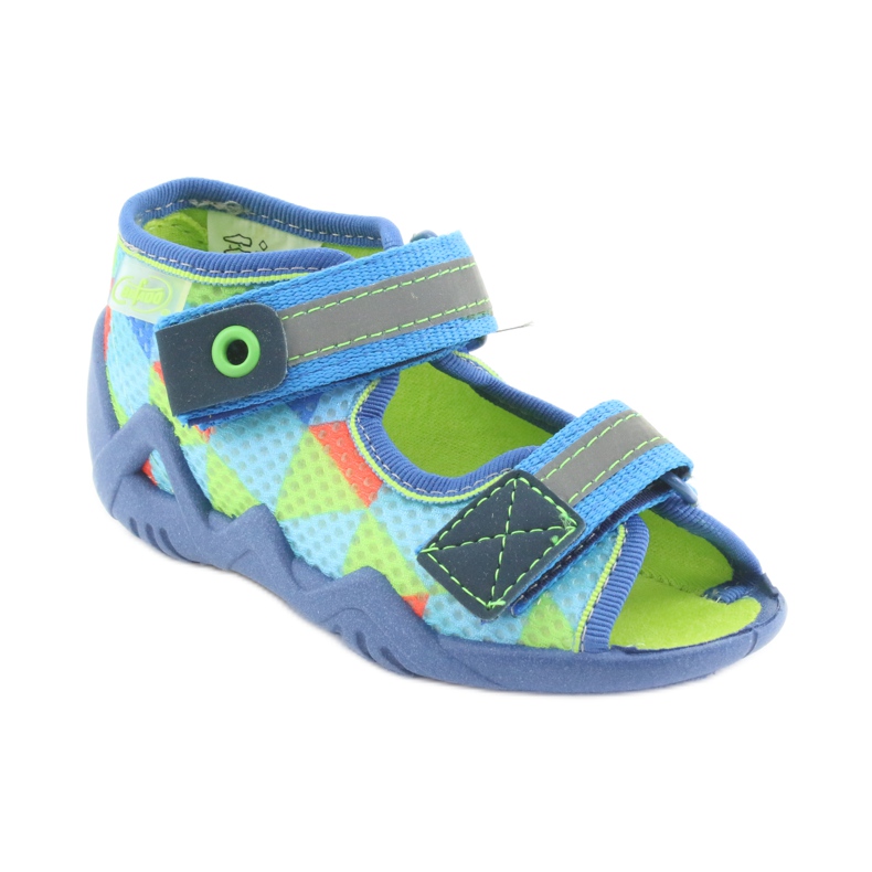 Blå, gröna Befado 250P059 tofflor orange 1