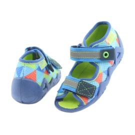 Blå, gröna Befado 250P059 tofflor orange 4