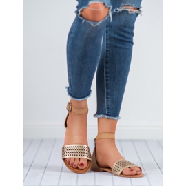 Evento Openwork sandaler brun gul 1