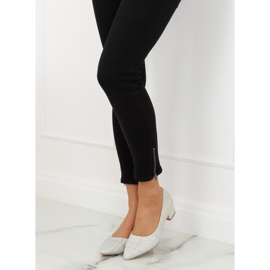 Pumpar i silverrutigt CC207P Silver grå 1