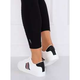 Kvinnors svartvita sneakers BL158P Vit 1