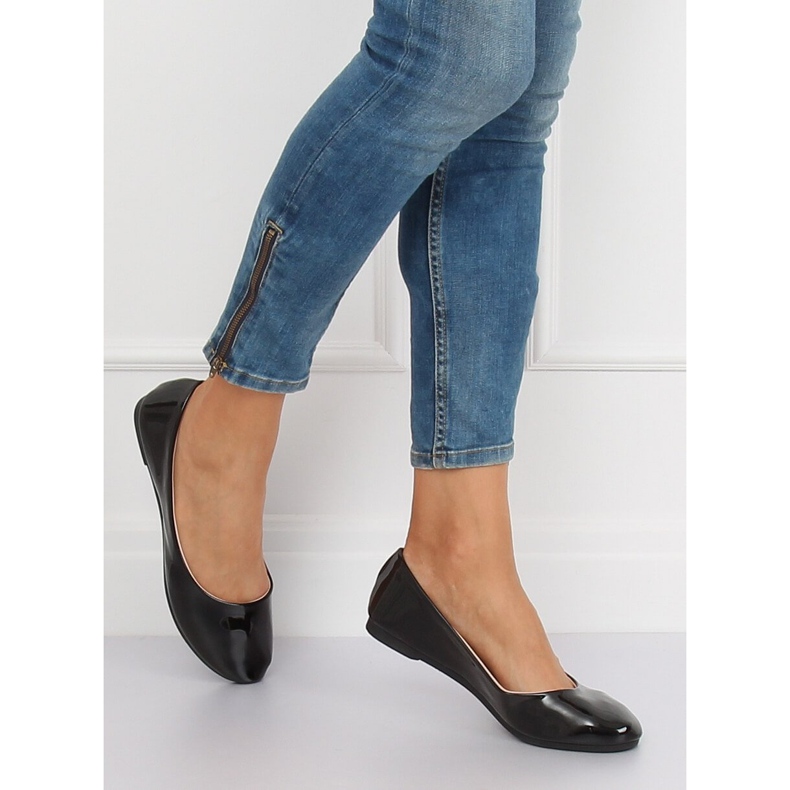 Svarta kvinnors ballerinor JX76P Svart 2