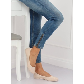 Beige ballerinor för kvinnor JX76P Beige 2