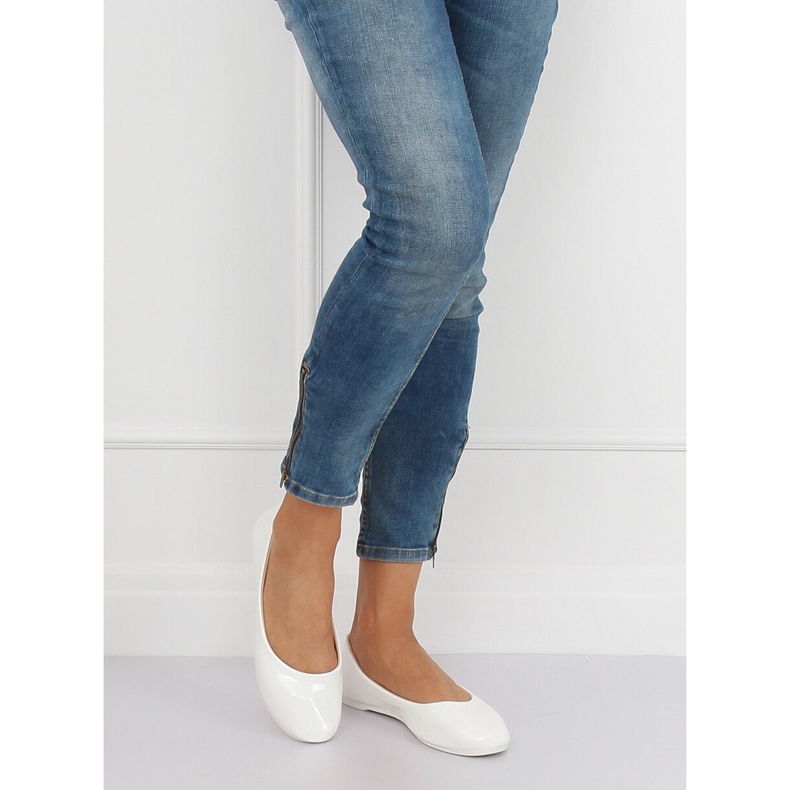 Vita ballerinor för kvinnor JX76P Vit 2