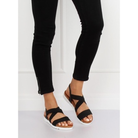 Svarta damsandaler P0P1268-16 Svart 1