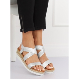 Silver damsandaler S81 Silver grå 2