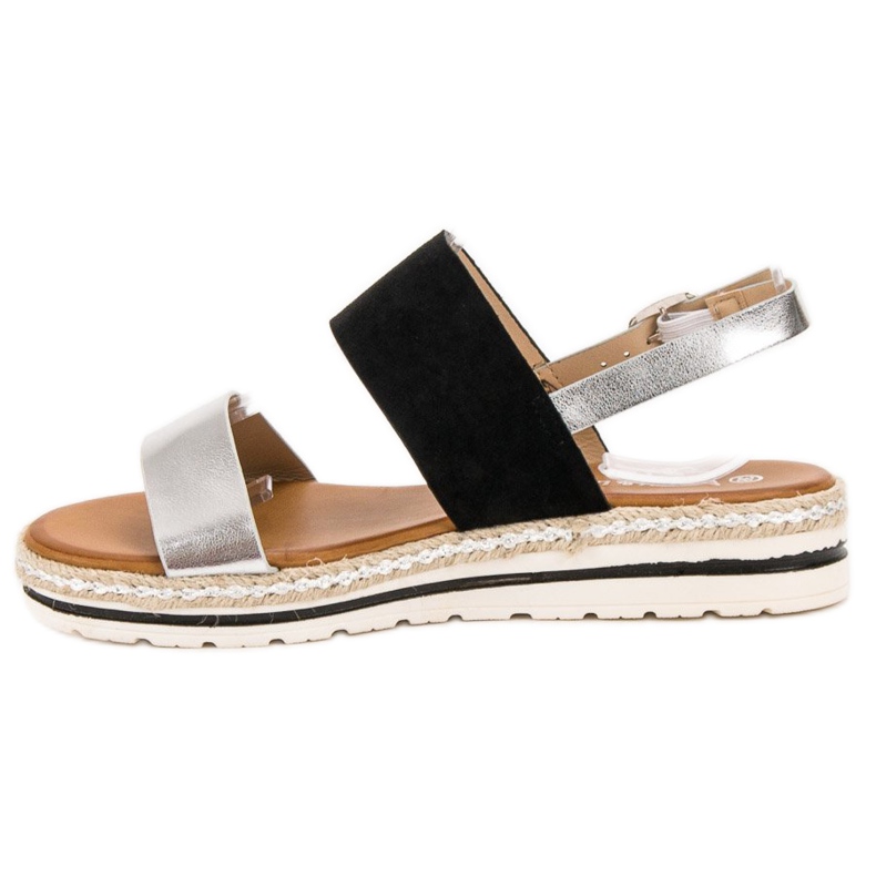 SHELOVET Bekväma sandaler svart grå 1